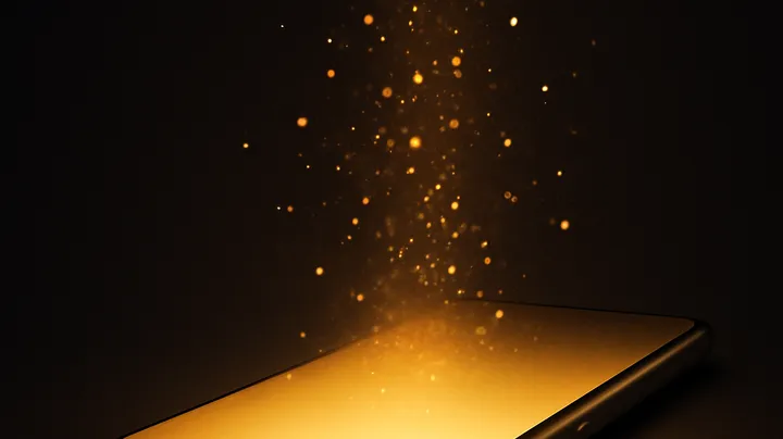 9777BET COM Modern phone with glowing screen